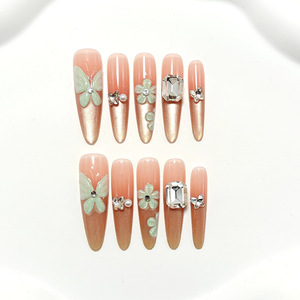 Uñas Postizas Hechas a Mano al por Mayor, Material ABS de Alta Calidad, Diseños Cuadrados y Almendrados, Surtidos Aleatoriamente, Precio de Fábrica - Product Image 5