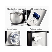 Nouvelle Machine à Pâtisserie Starlux Transfrontalière 12L 3 Vitesses, Mélangeur de Pâte Domestique Entièrement Automatique Multifonction Tout-en-un UE