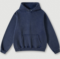 Sweat à capuche en coton polaire pour hommes, 355g, manches longues, couleur délavée, design, logo personnalisé, impression colorée, propre logo, vêtements à capuche en coton