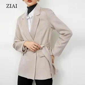 Ondulazione acqua di lana del cappotto delle donne breve vestito di pizzo up autunno e inverno nuovo doppio-sided cappotto di cachemire