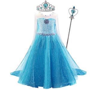 Anime <span class=keywords><strong>Elsa</strong></span> Dress Kids Girls Costume Snow Queen 2 <span class=keywords><strong>Elsa</strong></span> Blue Pink Sequined Long Sleeve Dress TV & Movie Costumes For Girls - Product Image 5