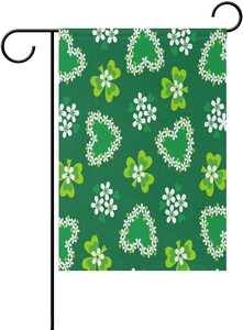 Tùy chỉnh hai mặt Irish shamrock St. Patrick củ<span class=keywords><strong>a</strong></span> ngày vườn cờ clovers 12.5 "x 18" - Product Image 2