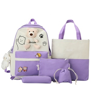 ODM/OBM <span class=keywords><strong>2021</strong></span> <span class=keywords><strong>populaire</strong></span> nouveau Design filles sac ensemble 5 pièces en 1 sac à dos scolaire filles cartables - Product Image 2