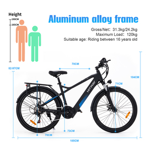 Stock EU batterie lithium-ion 36V 11,2 ah, 21 vitesses, longue portée 35-90km, <span class=keywords><strong>26</strong></span> pouces, <span class=keywords><strong>vélo</strong></span> <span class=keywords><strong>électrique</strong></span> - Product Image 4