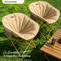Chaise en acier au carbone avec rembourrage en coton et tissu Oxford 600D et assise en coton pulvérisé pour le camping et l'extérieur