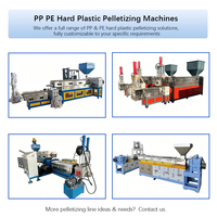 Machine de granulation de plastique de recyclage de déchets plastiques PP PE HDPE polystyrène, ligne de granulation de plastique, capacité de 100 à 500 kg/h