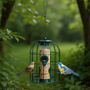 Mangeoire à oiseaux DB Green Steel 5L, automatique, écologique, design simple et arrondi, pour extérieur - Product Image 2