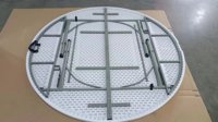Table ronde pliante en plastique de haute qualité pour 10 personnes, 150 cm (5 pieds), idéale pour la location, les banquets, les fêtes et les mariages
