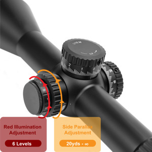 Ống ngắm săn bắn chiến thuật zoom quang học 4-32x56 IR FFP có đèn chiếu sáng lưới ngắm - Product Image 3