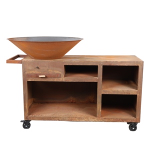 Vente directe en gros : <span class=keywords><strong>Grande</strong></span> <span class=keywords><strong>plancha</strong></span> <span class=keywords><strong>de</strong></span> jardin en acier Corten avec cuisson multi-zones - Product Image 1