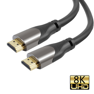 Mạ Vàng 8K 2.1 1m 2M 3M Hot Bán 8K <span class=keywords><strong>HDMI</strong></span> 2.1 cáp nhôm hợp kim Vỏ bện 19pin nam <span class=keywords><strong>HDMI</strong></span> kabel 8K - Product Image 2