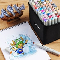 Ensemble de 168 stylos à pointe double, surligneurs, marqueurs artistiques et feutres à alcool pour adultes et enfants, emballage en vrac