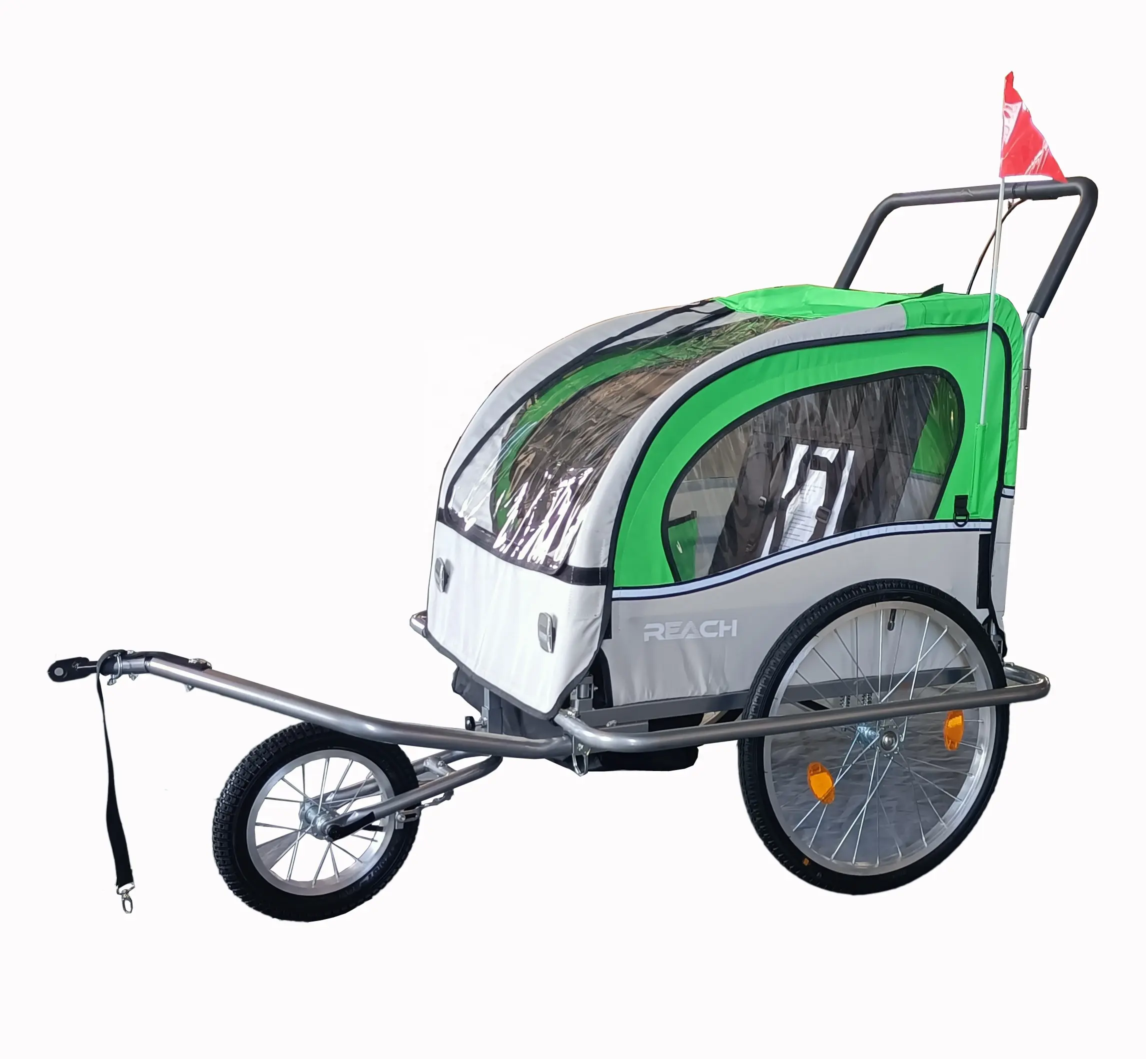 Hot Sale Pet Bike Trailer carrinho Utility Bike Motorcycle Cargo Jogging Stroller com rodas giratórias de 360 graus