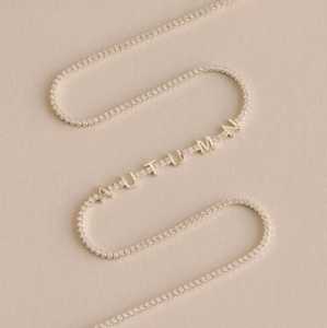 <span class=keywords><strong>Collana</strong></span> con Lettere in Acciaio Inox e Catena Tennis in Rame e Zirconio con Certificazione CE, Ideale per la <span class=keywords><strong>Festa</strong></span> <span class=keywords><strong>della</strong></span> <span class=keywords><strong>Mamma</strong></span> - Product Image 6