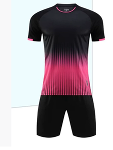 Herren Erwachsenen Fußballtrikot Team-Uniform-Sets Kurzarm Stehkragen Einfarbig Gefärbt 100% Polyester Wärmeübertragungsdruck - Product Image 3