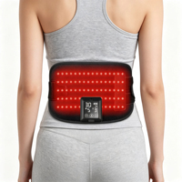 Ceinture de thérapie par lumière infrarouge pour soulager les douleurs dorsales, coussin chauffant sans fil 660 nm et 850 nm avec 6 niveaux d'intensité et réglages de minuterie, OEM