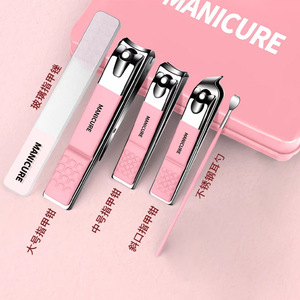 Ensemble de manucure 5 pièces, coupe-ongles anti-éclaboussures, portable, pour usage domestique, pour hommes et femmes, avec boîte de rangement - Product Image 3