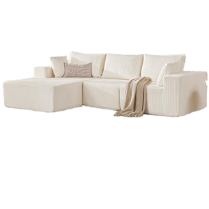 <span class=keywords><strong>Canapé</strong></span> modulaire multifonctionnel en forme de L, neuf, avec housse en <span class=keywords><strong>tissu</strong></span> peluche long <span class=keywords><strong>confortable</strong></span> et mousse de soutien robuste, convertible en lit - Product Image 3