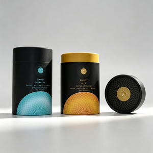 Boîte cylindrique ronde en papier de luxe de qualité alimentaire pour café torréfié, thé en vrac ou feuilles de thé, avec logo personnalisé - Product Image 4