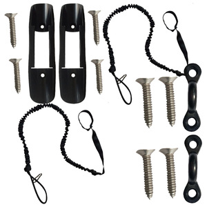 Paddle Board Paddle Leash Kit With <b>Elastic</b> Bungee <b>Cord</b> And Mounting Hardware For Lakes Rivers Outdoor Use - Product Image 3