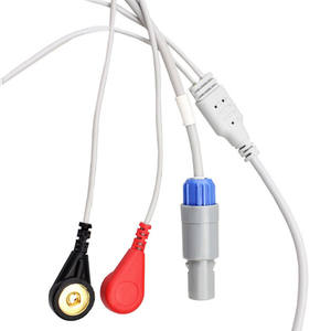 厂家供应4.0毫米母卡扣心电图电缆2导医用电缆 - Product Image 4