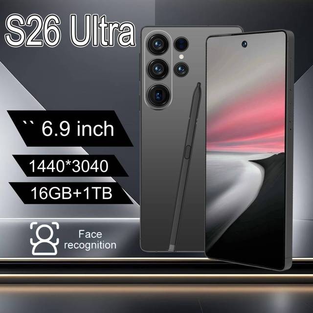 Newest Factory Wholesale 6.9 Inch 5G Global Frequency Smartphone High Quality Face Unlock S26 Ultra Smart Android Mobile Phone