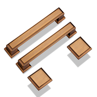 RHETECH Poignée de porte carrée minimaliste moderne pour armoire Nouveau design Boutons de porte de salle de bain et poignées de tiroir pour la cuisine