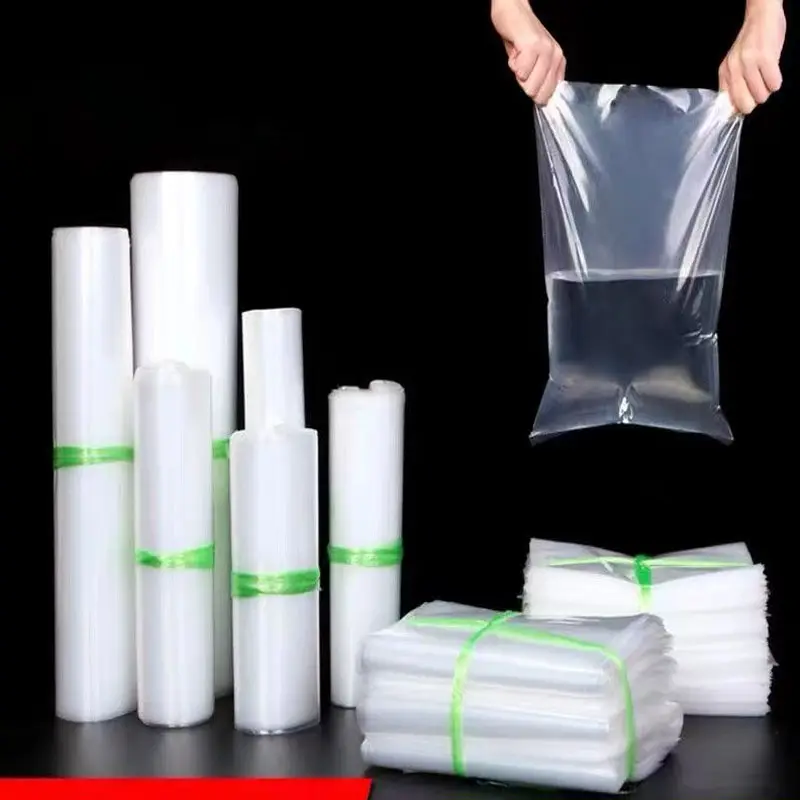Fabrika özelleştirilmiş toptan kalınlaşmış PE çanta toz geçirmez film plastik poşetler PE düz cep şeffaf ambalaj çanta