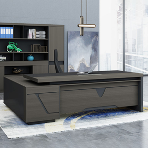 <span class=keywords><strong>Bureau</strong></span> <span class=keywords><strong>de</strong></span> direction moderne personnalisé, ergonomique, avec armoire latérale, mobilier <span class=keywords><strong>de</strong></span> <span class=keywords><strong>bureau</strong></span> en bois pour directeur, patron - Product Image 1