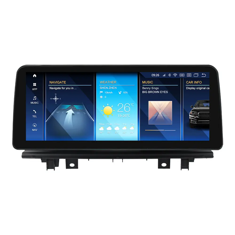 Pemutar DVD Multimedia Mobil Navigasi Android 12 Radio Otomatis untuk BMW X1 F48 X2 F49 NBT EVO 2016-2018