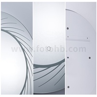 Miroir rétro-éclairé LED 3000K, décoration de Style rond, imperméable, lumière chaude, pour salle de bains, avec éclairage Laser