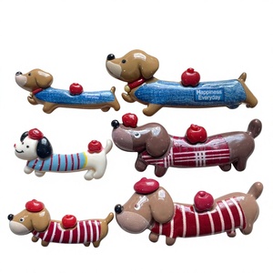 Accessoires pour chien <span class=keywords><strong>teckel</strong></span> de dessin animé pour le commerce transfrontalier, pour coques de téléphone DIY, boucles pour chaussures perforées et décorations capillaires - Product Image 1
