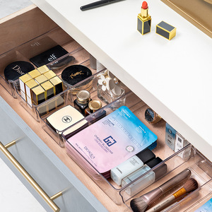 <b>Drawer</b> Organizer Rectangular Transparent <b>Plastic</b> With Perforated Base For Home Kitchen Office <b>Storage</b> - Product Image 3
