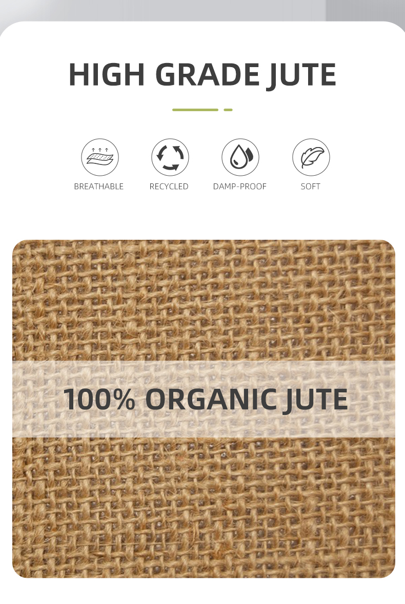 Reusable and Eco-friendly Jute bag custom logo printing jute tote bag heavy duty jute bag custom