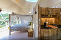 Tenda Dome Glamping Mewah Transparan Rumah Dome Geodesik untuk Hotel, Resor, Taman, dan Berkemah di Luar Ruangan