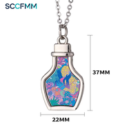 Collier en alliage de zinc à transfert thermique, style Ins, pendentif ovale en forme de cœur avec ailes d'ange, impression photo DIY, bijoux pour la Saint-Valentin, anniversaire