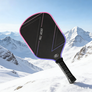 Raquette de pickleball légère et portable, sans bordure, approuvée par l'USAPA. Fibre de carbone thermoformée, OEM/ODM disponible. Durable - Product Image 1