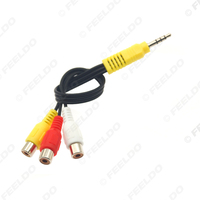 Adaptateur audio-vidéo TRRS 3,5 mm vers 3 RCA femelle, câble convertisseur standard pour haut-parleur de voiture, lecteur DVD, câble AUX 25 cm