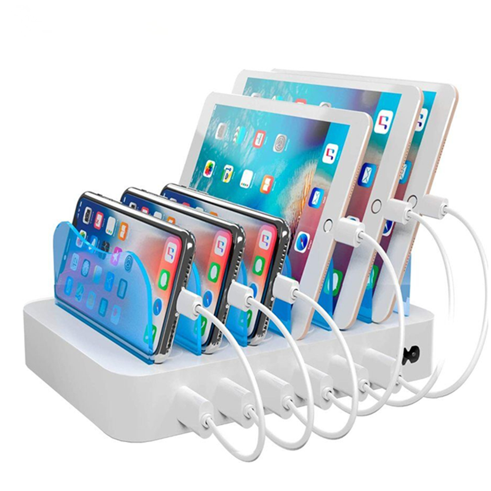 Рабочий стол для домашнего использования устройство с разными портами USB мобильного телефона зарядная станция для нескольких устройств также поддерживает быструю зарядку Смарт 6 портов быстрая зарядная станция