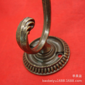 Chengyu Wall Mounted Double <b>Hook</b> 55x60x40mm Self <b>Adhesive</b> European Style Coat Rack <b>Hook</b> - Product Image 2