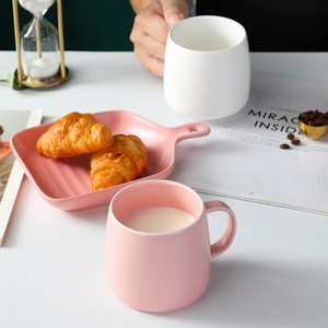 Cangkir keramik warna kustom Rumah Tangga trendi cangkir susu sarapan cangkir kopi Matte cangkir air untuk pesta - Product Image 3