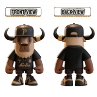 Personnalisez votre propre design : Figurine de taureau style casquette de baseball, jouet de collection, décoration de bureau, cadeau, figurine en vinyle, figurines et statues.