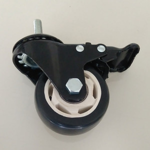 Cmcl 3 inch PU/PVC Castor bánh xe xoay giỏ hàng bánh xe phanh nhỏ Caster bánh xe cho đồ nội thất - Product Image 5