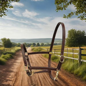 Top vente personnalisé cuir cheval licou Softy rembourré laiton matériel avec fantaisie points accessoire de Style occidental - Product Image 2