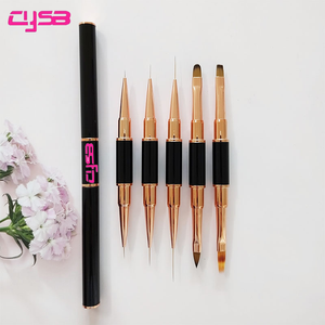 Pinceau à ongles en poils de Kolinsky avec manche métallique pour poudre acrylique, manucure, peinture sur ligne, stylo pinceau professionnel pour salon de nail art - Product Image 2