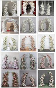 Arco de Flores Rocan Blanco Beige, Camino de Flores para Bodas, Día de San Valentín, Fondo de Arco de Flores para Eventos - Product Image 6