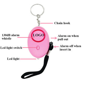 Logo personnalisé 130db sirène d'urgence auto-défense alarmes de sécurité porte-clés <span class=keywords><strong>alarme</strong></span> personnelle pour les femmes porte-clés de sécurité alarmes - Product Image 4