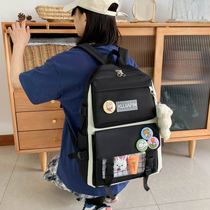 2023 nuevo lindo colgante mochila femenina dibujos animados estudiante mochila de gran capacidad impermeable chica mochila conjunto al por mayor - Product Image 6