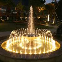 Spectacle de jets d'eau synchronisés avec la musique, laser, LED RGB extérieur, IP68, acier inoxydable, fontaine musicale dansante