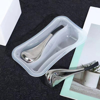 Masseur en argent pour le soin de la peau du visage, cuillère facile à utiliser, raffermissant des yeux, réduit les ridules et les poches, cadeau de soin personnel pour femmes